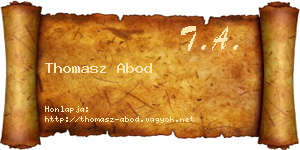Thomasz Abod névjegykártya